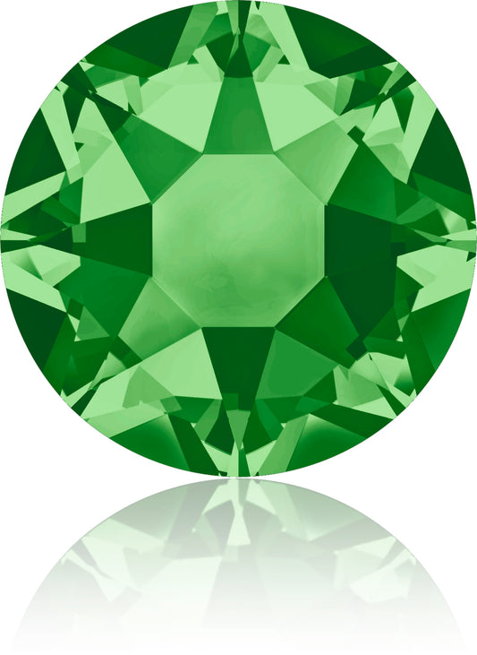 FERN GREEN HOTFIX SWAROVSKI® CRYSTAL XIRIUS ROSE 2078 FLAT BACK