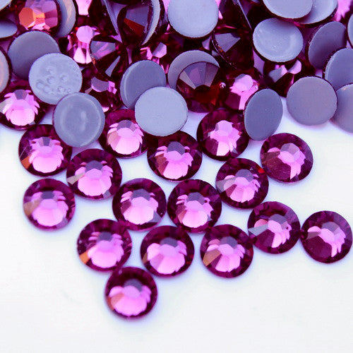 Glower® Fuchsia Premium Hotfix Rhinestone Flat Back