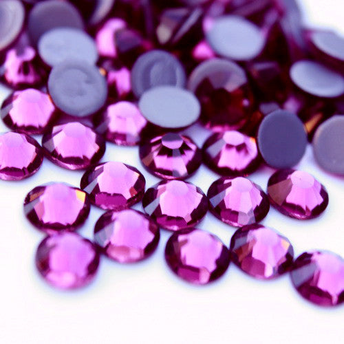 Glower® Fuchsia Premium Hotfix Rhinestone Flat Back
