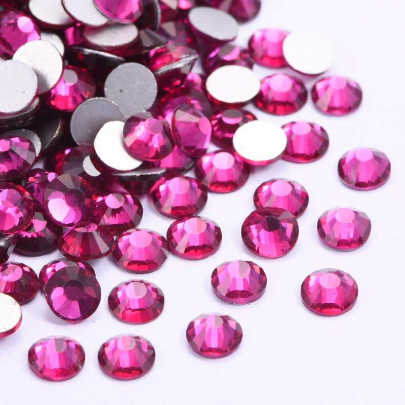 Fuchsia Glass Rhinestone No-Hotfix AAA Grade