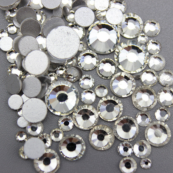 Assorted Clear Rhinestones Assorted Sizes Clear Glass Rhinestone No-Hotfix AAA Grade – Avant Crystal