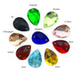 Assorted Standard Colours Tear-Drop Sew-on Flat Back Crystal