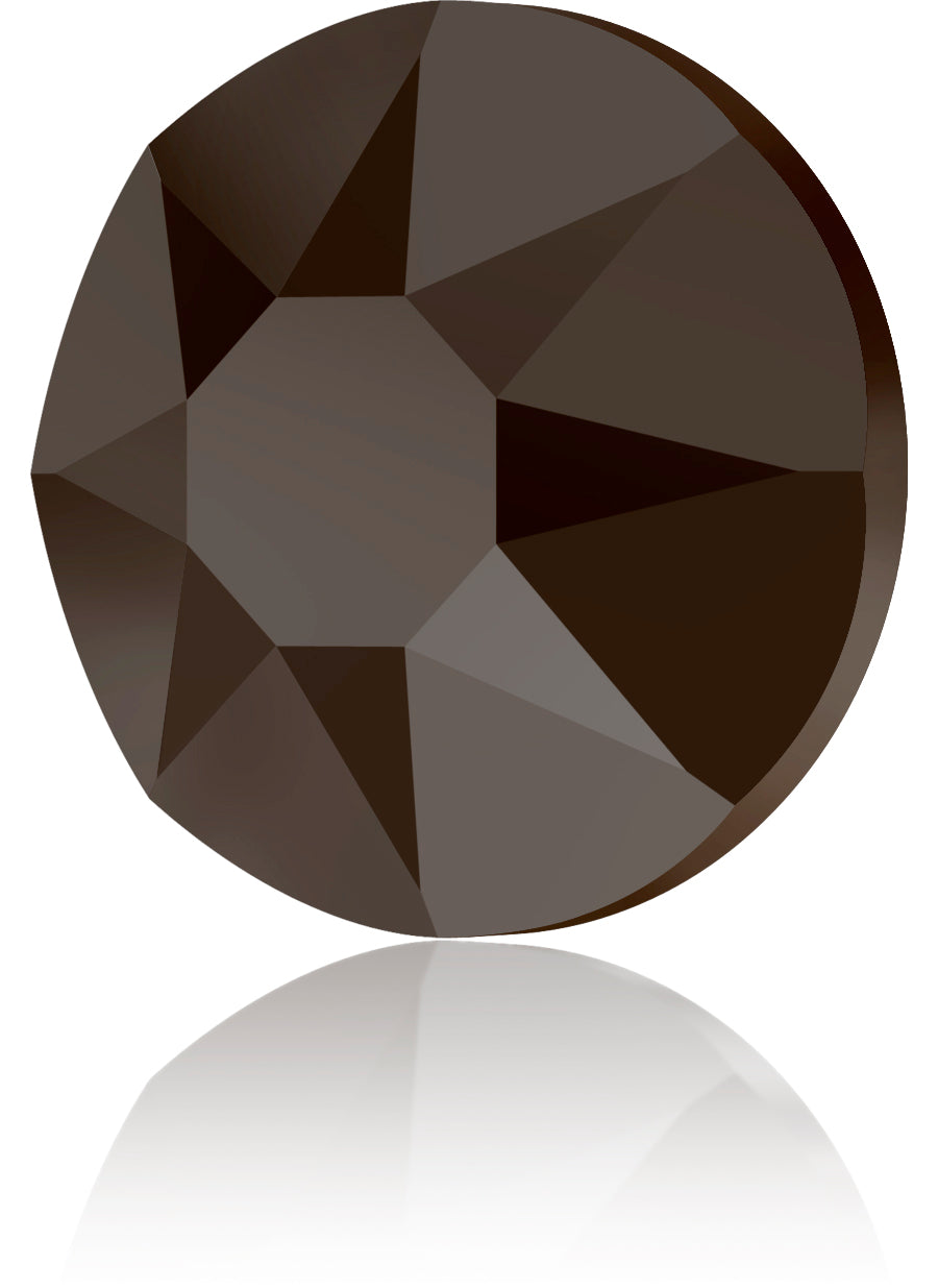 JET NUT (Brownish Black) HOTFIX SWAROVSKI® CRYSTAL XIRIUS ROSE 2078 FLAT BACK