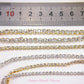 1mtr x 2.5-3mm Rhinestone Silver Chain