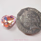 5pcs ABPink Diamante Teardrop Rivoli Beveled Glass Rhinestone Crystal