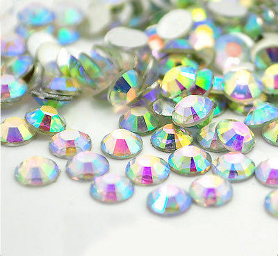 AB-CRYSTAL ACRYLIC FLAT BACK RHINESTONES