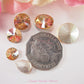 5pcs Gold Champagne Teardrop Rivoli Beveled Glass Rhinestones
