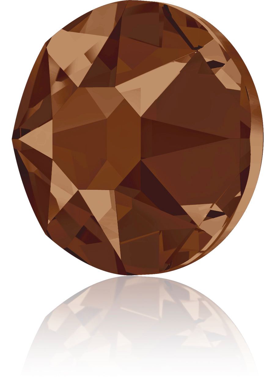 SMOKED TOPAZ HOTFIX SWAROVSKI® CRYSTAL XIRIUS ROSE 2078 FLAT BACK