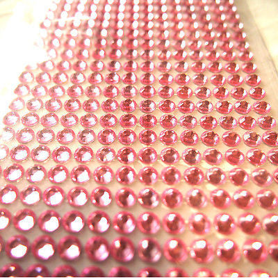 504pcs X 6mm Assorted Colours Rhinestone Gems Self Adhesive Stick on Crystals