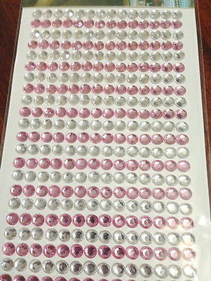 [504-1000pcs] 4-6mm Arcylic Rhinestone Gems Self Adhesive Sticker on Crystals