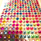 504pcs X 6mm Assorted Colours Rhinestone Gems Self Adhesive Stick on Crystals