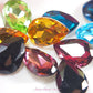 5pcs 13x18mm Coloured Beveled Glass Rhinestones