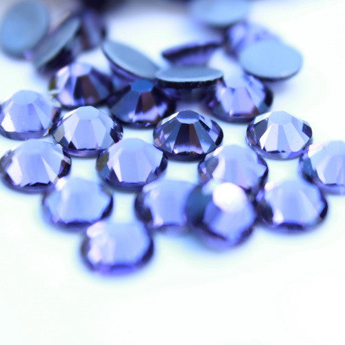 Glower® Violet Premium Hotfix Rhinestone Flat Back