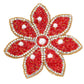 Hotfix Iron On Crystal Motif Pre-Made Crystal Flower Design
