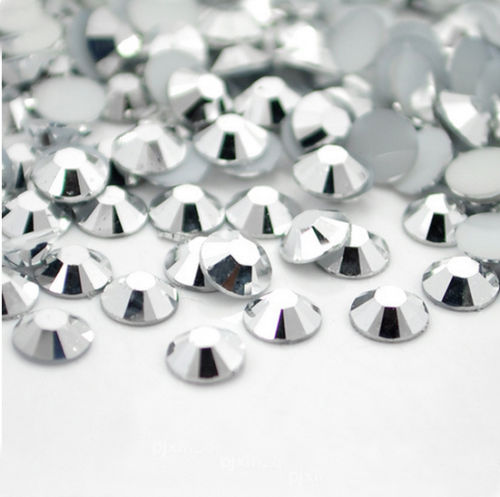 Silver Non-Hotfix Flat Back Rhinestone