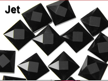 20PCS x 10MM SQUARE GLASS DIAMOND FLAT BACK NON-HOTFIX