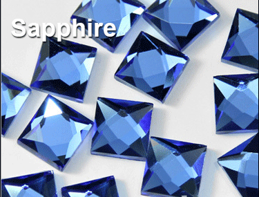 20PCS x 10MM SQUARE GLASS DIAMOND FLAT BACK NON-HOTFIX