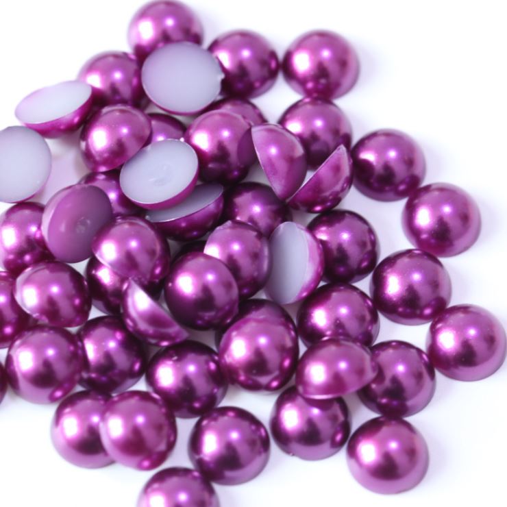 FLAT BACKED HALF PEARLS (Violet)